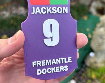 Aimant de football personnalisé Fremantle Dockers AFL Guernsey