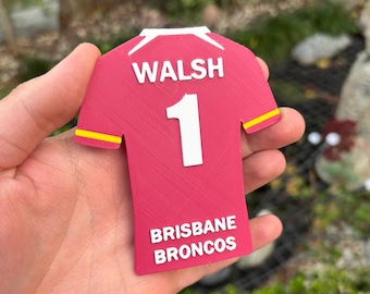 Aimant de rugby personnalisé maillot Brisbane Broncos LNR