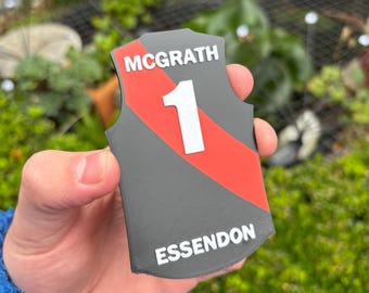 Aimant de football personnalisé Essendon Bombers AFL Guernesey
