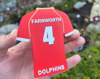 Aimant de rugby personnalisé maillot NRL Dolphins