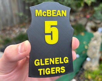 Aimant de football personnalisé Glenelg Tigers SANFL Guernsey