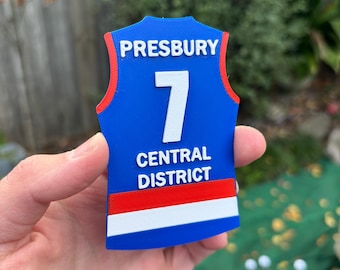 Aimant de football personnalisé Central District Bulldogs SANFL Guernesey
