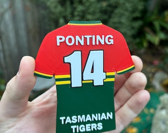Custom Tasmanian Tigers Cricket Magnet Jersey