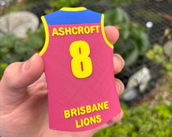 Aimant personnalisé Brisbane Lions AFL Guernesey Footy