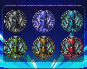 Deadpool Twitch Subscriber Badges | Streamer Sub Bit Icons (Digital Download)