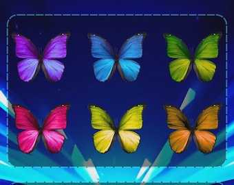 Butterfly Twitch Badges Set | Elegant Sub & Bit Icons | Nature Theme Stream Graphics | Digital Download