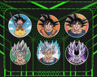 Anime Goku Twitch Badges | Subscriber & Bit Icons (Digital Download)