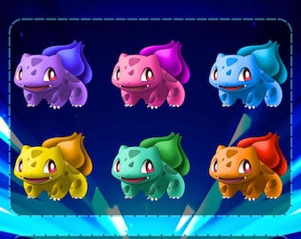 Bulbasaur Twitch Sub Badges | Streamer Graphics (Digital Download)