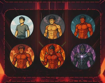 Anime Titan Awakening Twitch Badges | Sub Bit Icons, Discord PNG Bundle (Digital Download)