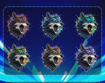 Wolf Lobo Twitch Sub Badges | Animal Style Stream Icons (Digital Download)