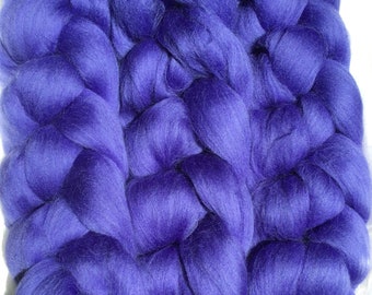 Superwash Merino Top Roving - 4 oz - blue violet