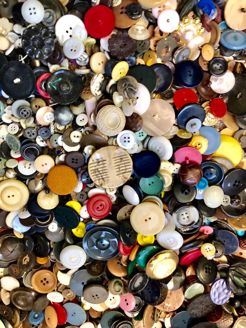 Vintage Button Lot Random Lot of Buttons Mixed Bag of Etsy