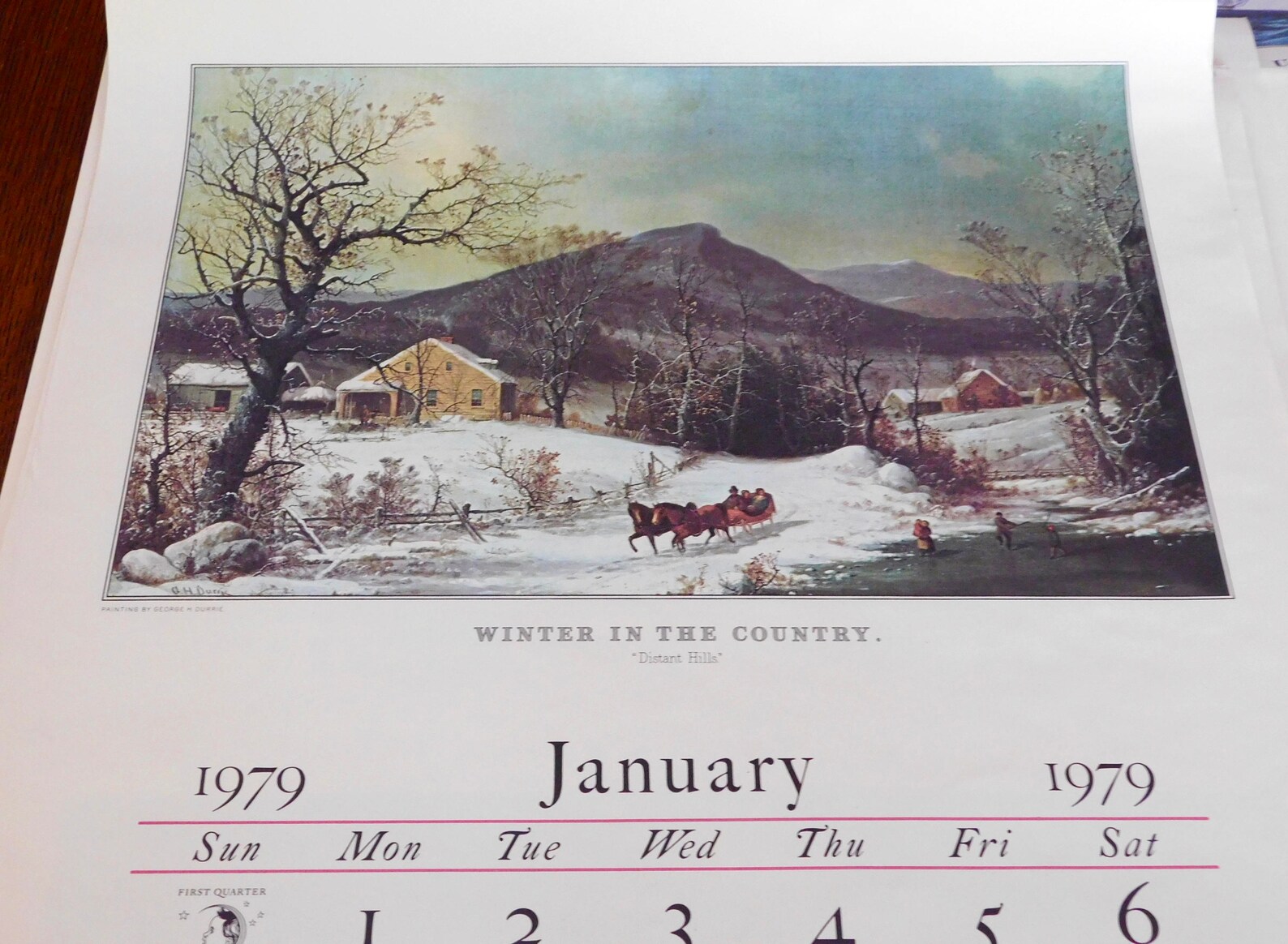 Vintage 1979 Currier and Ives Wall Calendar par le Travelers Etsy