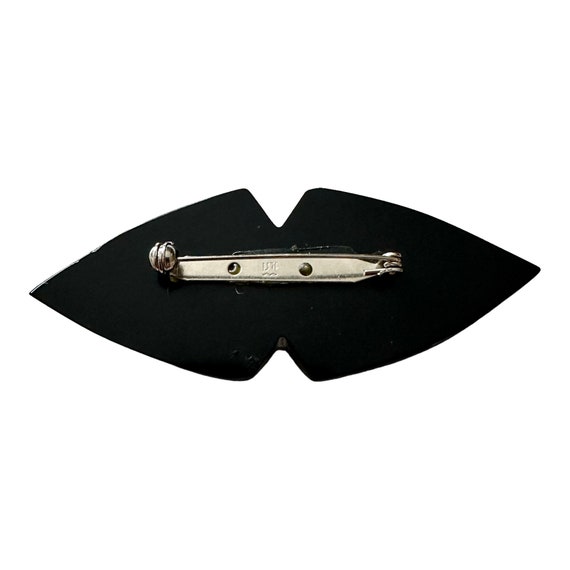 Art Deco Eye Shaped Brooch, - image 3