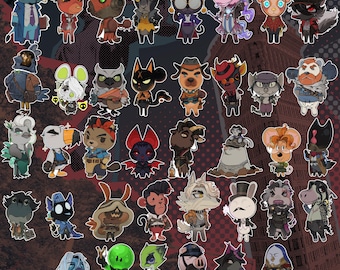 Deadlock AC Villager Stickers - 2.5"-3" Vinyl