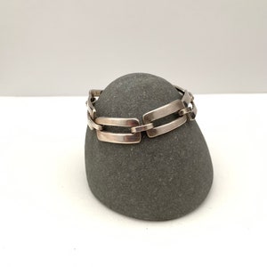 Hand made sterling silver link bracelet. Artisan silver link bracelet. image 3