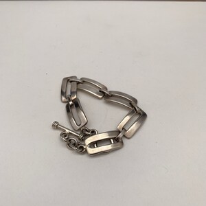 Hand made sterling silver link bracelet. Artisan silver link bracelet. image 5