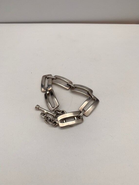 Hand made sterling silver link bracelet. Artisan … - image 5