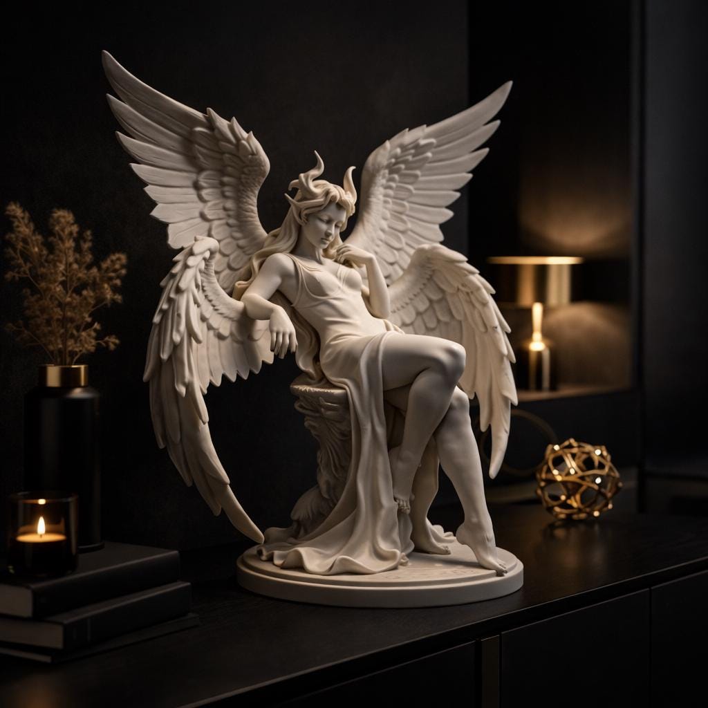 Angels and demons statue - Etsy 日本