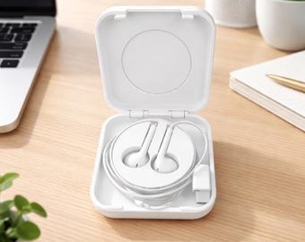 Compact Apple Earpod Case, Tangle-Free Wired Earphone Holder, Travel Organizer