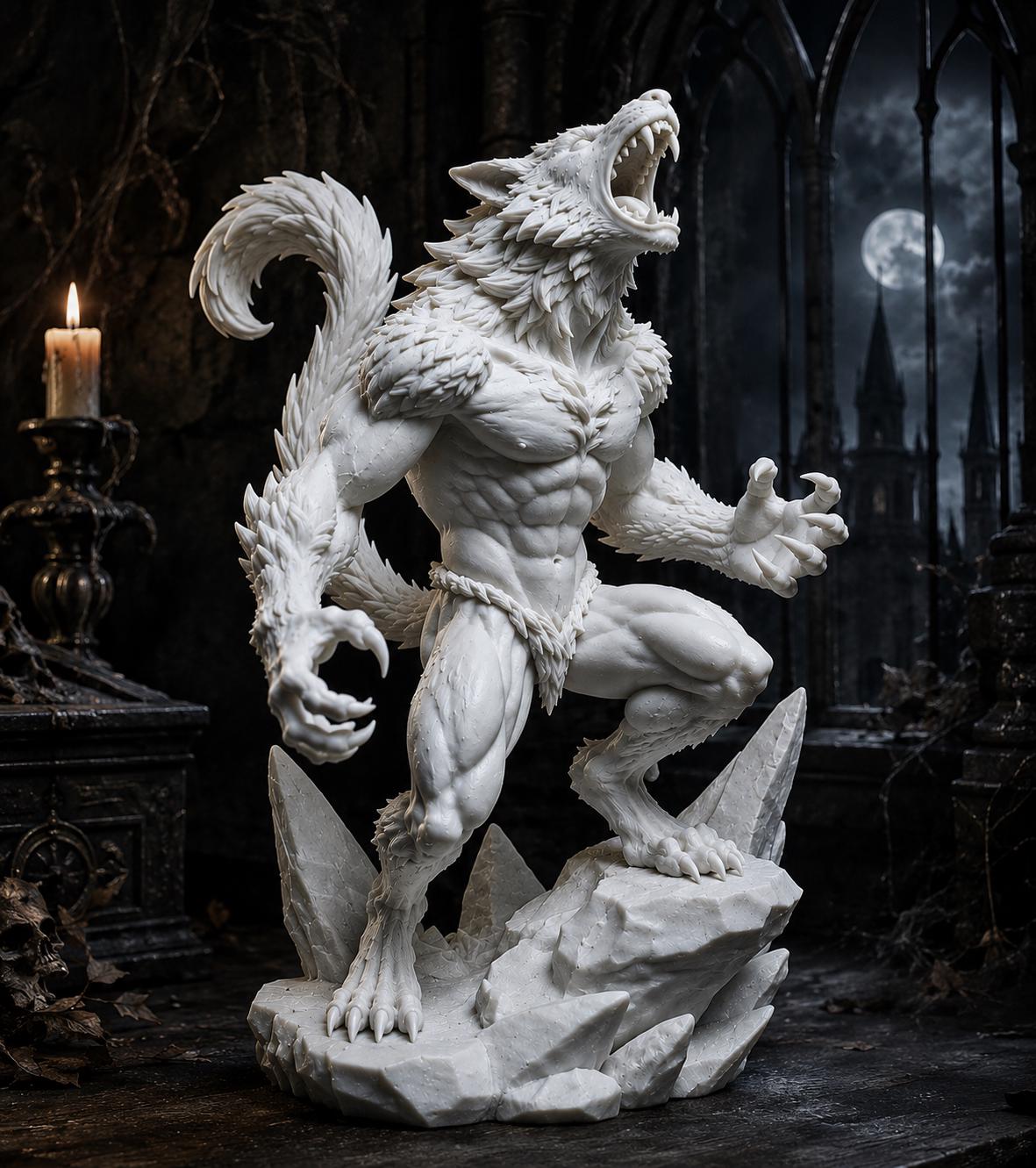 Wolfman Statue - Etsy