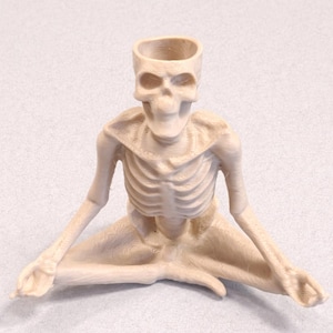 Yoga Skeleton Air Plant Holder, Meditating Skull Planters, Gothic Boho Decor image 13