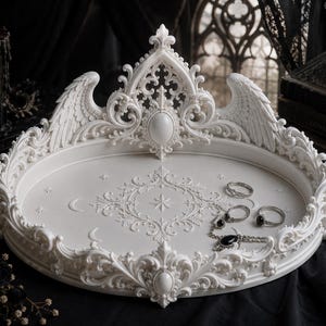 Gothic Altar Bowl, Crystal Holder, Witchy Home Decor, Key Organizer