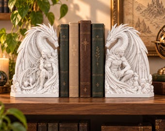 Book Nook Jinete de Dragón, Parapet Academia Fantasy, Decoración de Estantería Romantasy