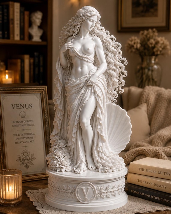 Goddess Venus Statue, Aphrodite Sculpture, Feminine Classical Art