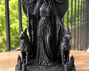 Estatua de Hécate – Diosa griega, altar de bruja, decoración gótica