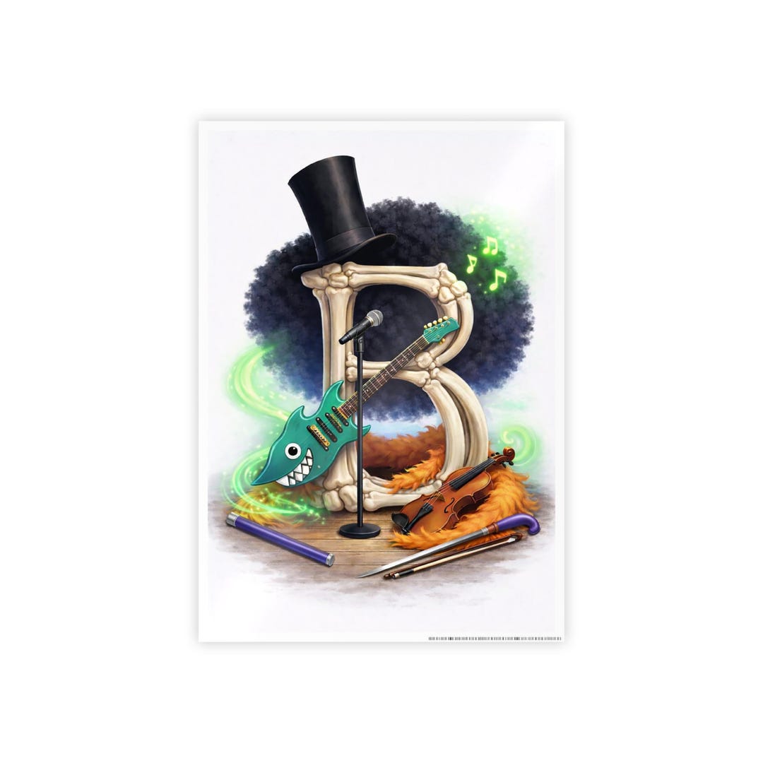 Anime-inspired Letter B Poster - Soul King Music Pirate Art Print - Etsy