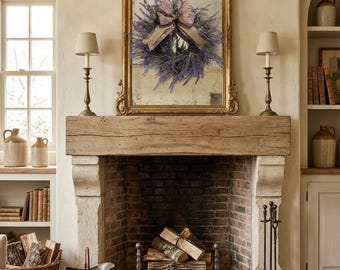 Lavendel Blumenkranz: Bauernhaus Tür Dekor Küche Dekor ( 15 “x 15 ”)