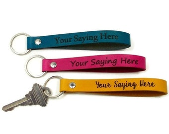 Axl Leather Keyring Birthday Name Optional Engraving