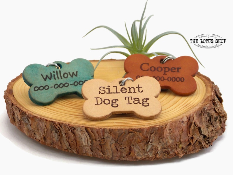 Dog Name Tags for Medium to LARGE Dogs Silent Dog Tags for Etsy