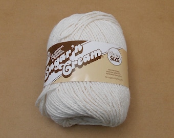 Ecru Super Size 4 oz. Ball Lily Sugar 'n Cream Yarn, 100% Cotton Yarn