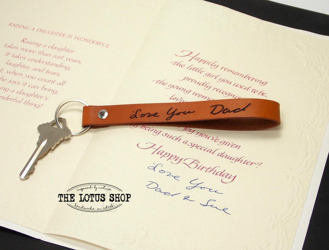 Custom Handwriting Keychain, Love One Handwriting Gift Laser Engraved ...