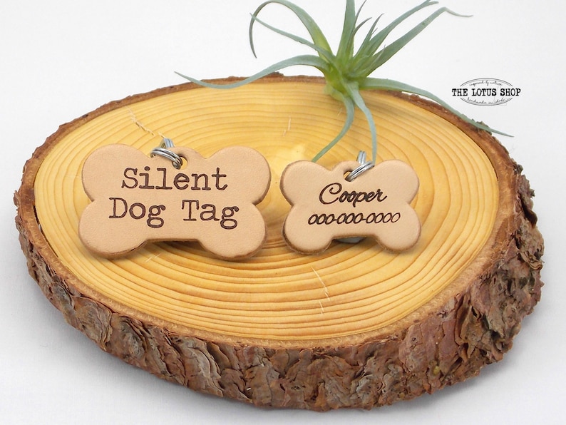 Quiet Dog Name Tags in Multiple Sizes Silent Dog Tags for Etsy