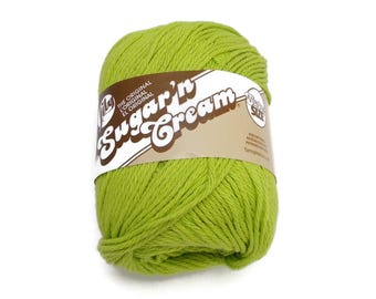 Hot Green Super Size 4 oz. Ball Lily Sugar 'n Cream Yarn, 100% Cotton Yarn