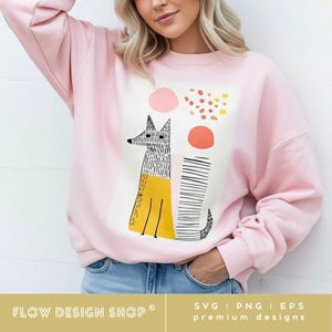 Stilisierte Wolf-Grafik-Illustration für T-Shirts, Sublimation (Digitaler Download SVG, PNG, EPS)