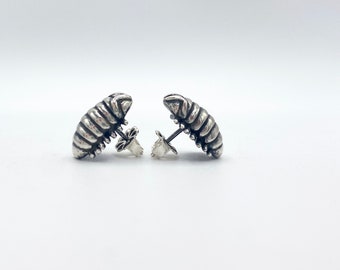 Silver Roly Poly Post Earrings