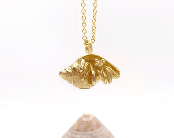 Bronze Hermit Crab Necklace