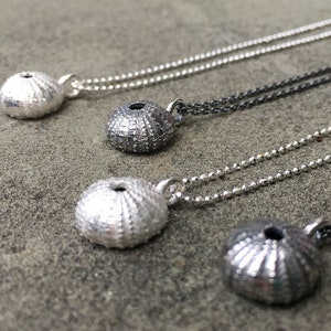 Tiny Silver Urchin Necklace