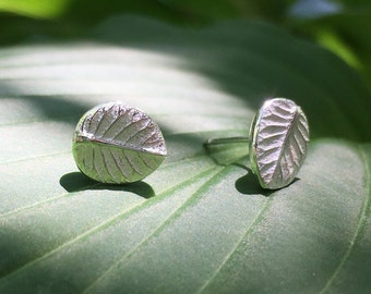 Silver Leaf Post Earrings
