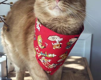 Personalisierte Hunde / Katzen Bandana - Individuell gestickter Name, Welpen Schal, verstellbares Haustier Accessoire Geschenk
