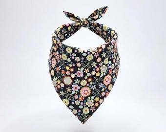 Personalized Dog Bandana- Custom Embroidered Name, Puppy Scarf, Adjustable Pet Accessory