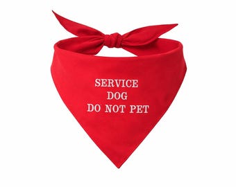 "Service Hundehalstuch - ""Do Not Pet"" gestickter verstellbarer Welpe."