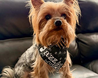 Custom Pet Scarf – Name Bandana for Dog or Cat embroidery