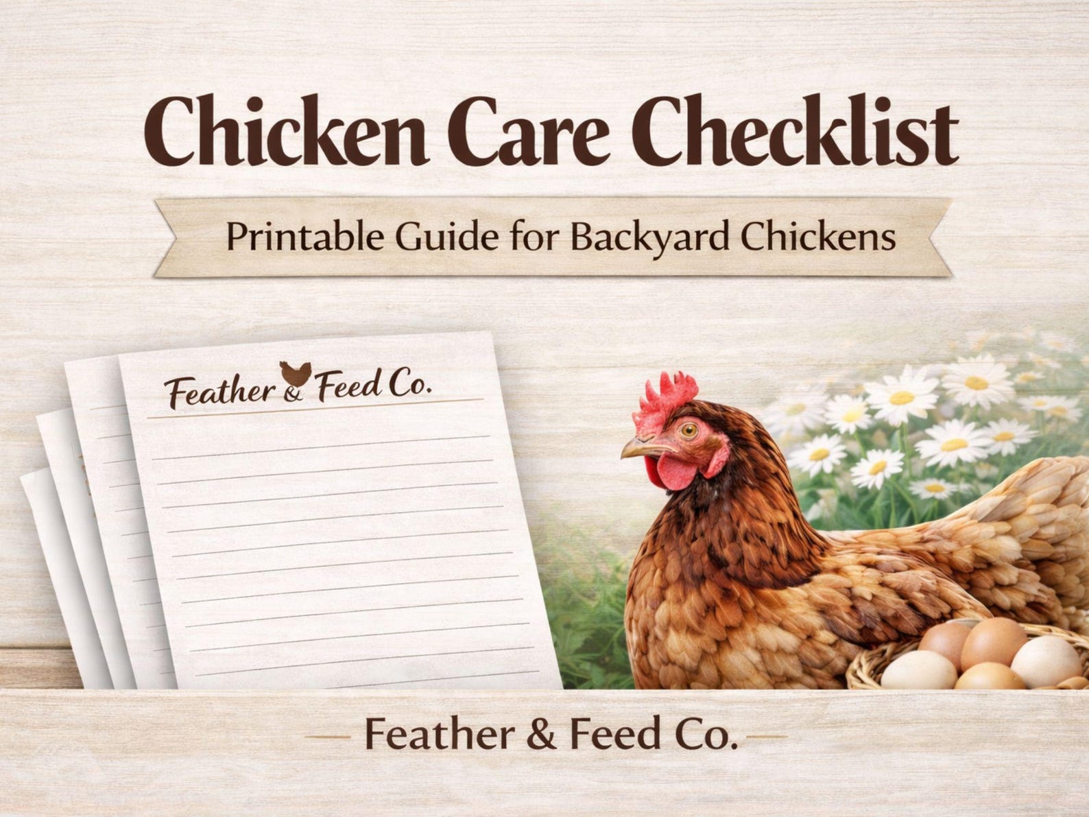 Chicken Care Checklist Printable | Daily & Weekly Care, Egg Collection ...