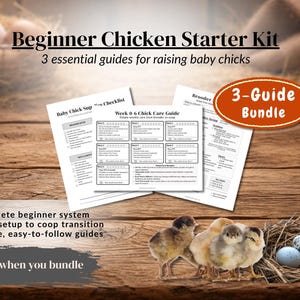 Baby Chick Care Bundle | Brooder Setup + Checklist + Weeks 0–6 Guide | Beginner Chicken Printable