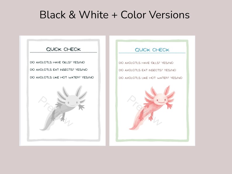 Axolotl Worksheets.pdf Axolotl Science Worksheets | Pre-k & Kindergarten Amphibian Unit ...